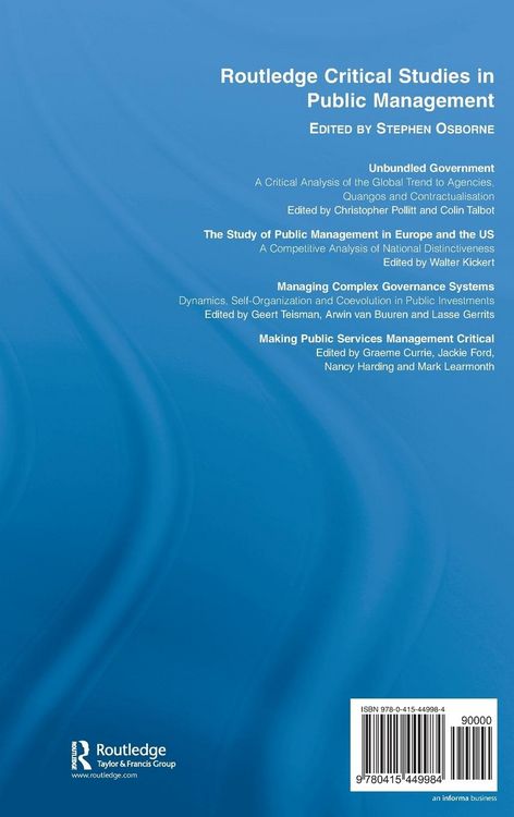 Produktbild: Making Public Services Management Critical