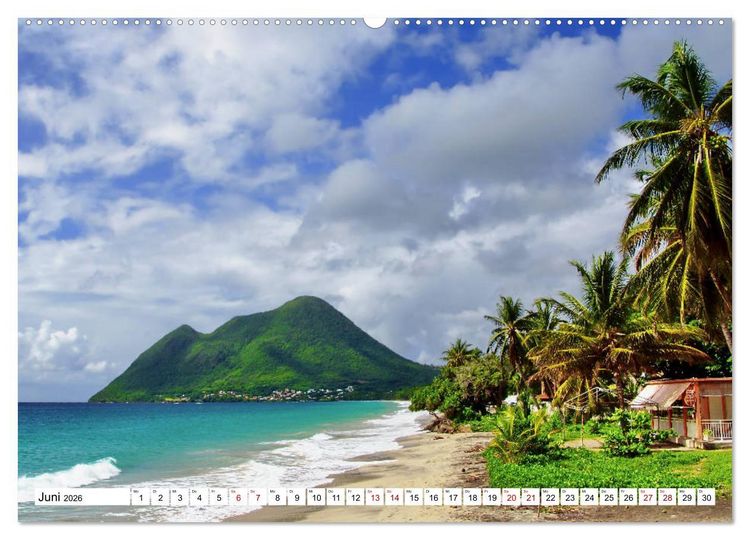 Produktbild: Martinique, die Traumstr&auml;nde (Wandkalender 2026 DIN A2 quer), CALVENDO Monatskalender