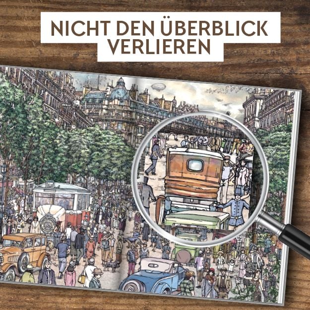 Produktbild: Micro Crimes. Das Krimi-Suchbuch. Sherlock Holmes gegen die Unterwelt Berlins. Finde die Ganoven im Gewimmel der Goldenen 20er