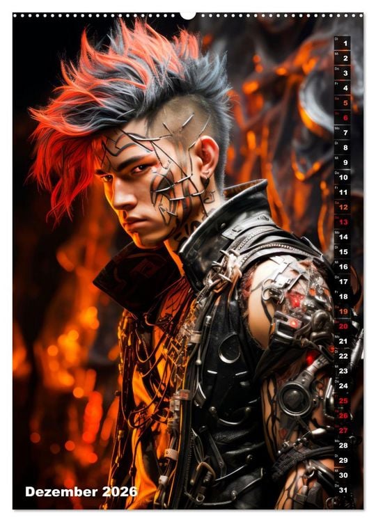 Produktbild: CYBERPUNK Urcoole Typen (Wandkalender 2026 DIN A2 hoch), CALVENDO Monatskalender