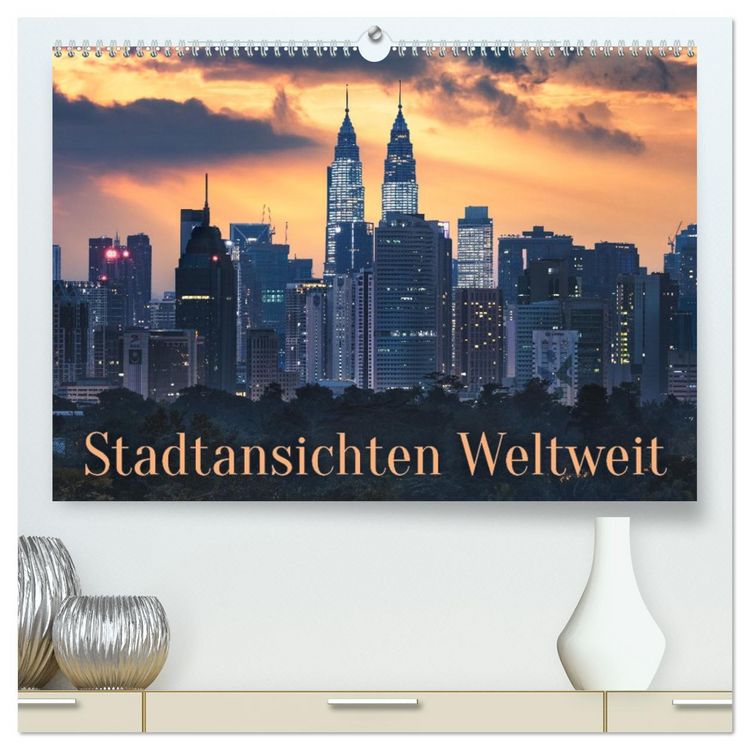 Produktbild: Stadtansichten Weltweit (hochwertiger Premium Wandkalender 2026 DIN A2 quer), Kunstdruck in Hochglanz