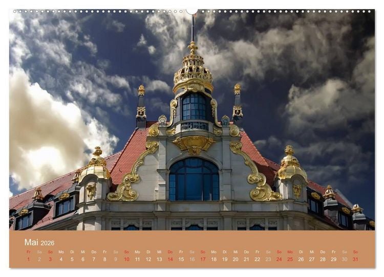 Produktbild: Leipzig - Vom Jugendstil zum Art Deco (hochwertiger Premium Wandkalender 2026 DIN A2 quer), Kunstdruck in Hochglanz