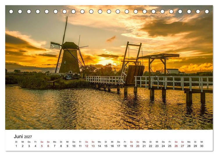 Produktbild: M&auml;rchenhafte Windm&uuml;hlen (Tischkalender 2027 DIN A5 quer), CALVENDO Monatskalender