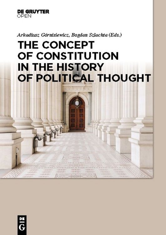 Produktbild: The Concept of Constitution in the History of Political Thought