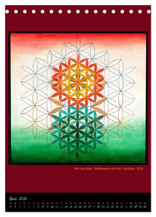 Produktbild: Die heilige Blume des Lebens - Mandalas von Istvan Seidel (Tischkalender 2026 DIN A5 hoch), CALVENDO Monatskalender