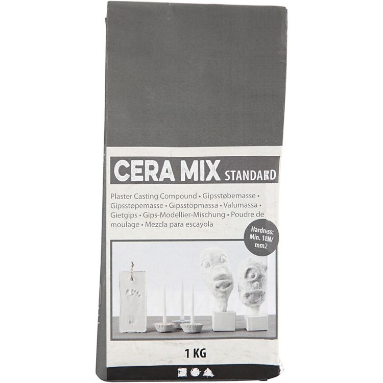 Produktbild: Creativ Company Cera-Mix Standard Modelliergips, Hellgrau, 1 kg