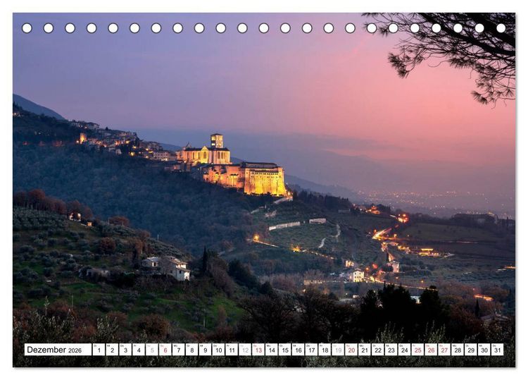 Produktbild: Assisi - Mittelalterliches Herz Italiens (Tischkalender 2026 DIN A5 quer), CALVENDO Monatskalender