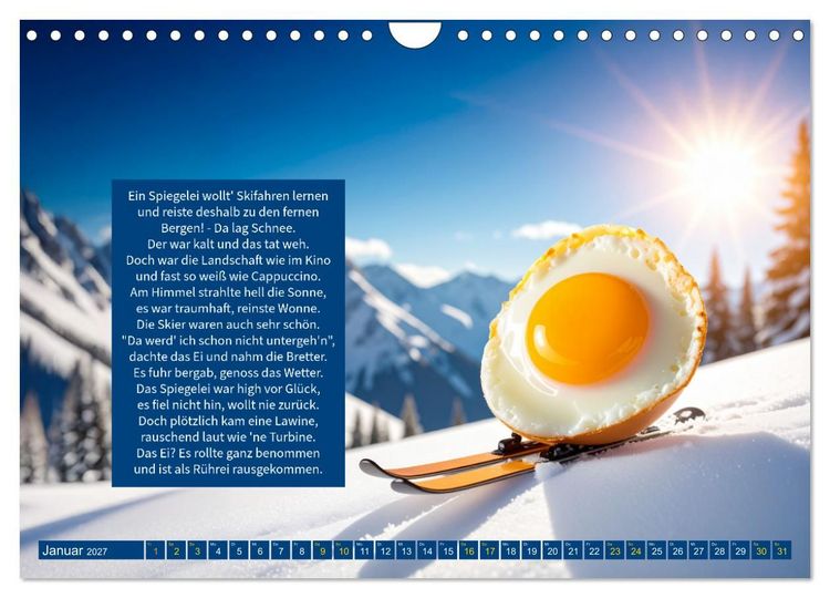 Produktbild: Das verr&uuml;ckte Spiegelei (Wandkalender 2027 DIN A4 quer), CALVENDO Monatskalender