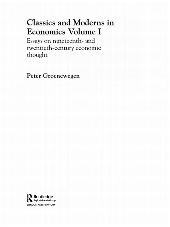 Produktbild: Classics and Moderns in Economics Volume I