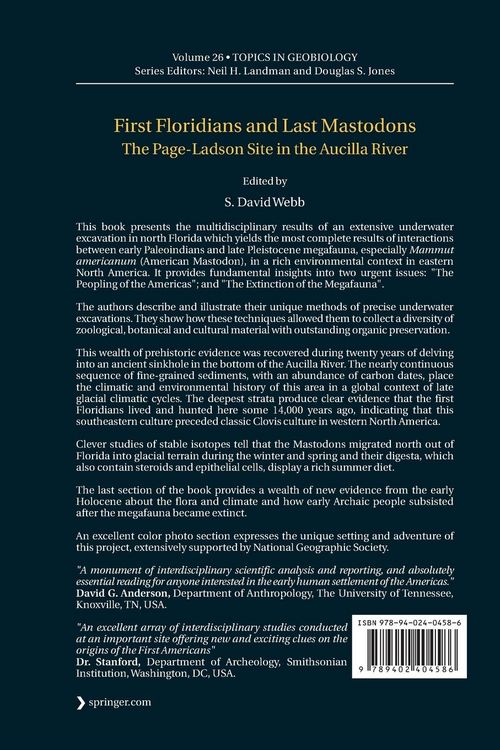 Produktbild: First Floridians and Last Mastodons: The Page-Ladson Site in the Aucilla River