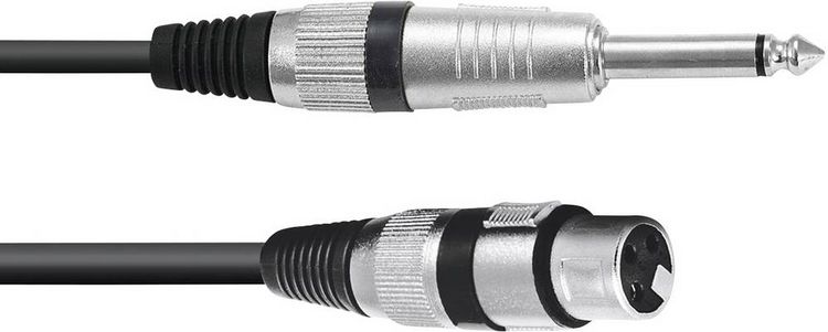Produktbild: Omnitronic 3022516L XLR Adapterkabel [1x XLR-Buchse 3 polig - 1x Klinkenstecker 6.3 mm (mono)] 0.90 m Schwarz