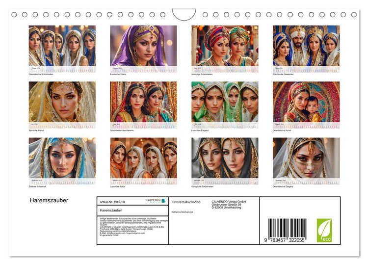 Produktbild: Haremszauber (Wandkalender 2026 DIN A4 quer), CALVENDO Monatskalender