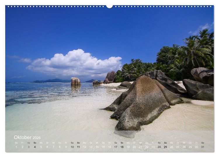 Produktbild: Seychellen - Paradis im indischen Ozean (hochwertiger Premium Wandkalender 2026 DIN A2 quer), Kunstdruck in Hochglanz