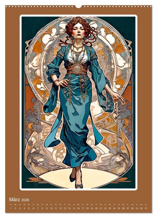 Produktbild: Illustrationskunst der Belle &Eacute;poque (hochwertiger Premium Wandkalender 2026 DIN A2 hoch), Kunstdruck in Hochglanz