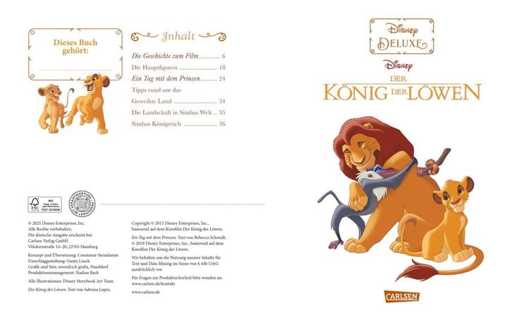 Produktbild: Disney: Disney: DISNEY DELUXE K&ouml;nig der L&ouml;wen