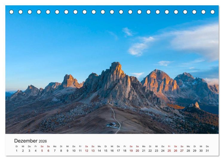 Produktbild: Einzigartige Berggipfel (Tischkalender 2026 DIN A5 quer), CALVENDO Monatskalender