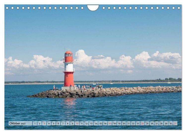 Produktbild: Hansestadt Rostock Historischer Stadtkern bis Warnem&uuml;nde (Wandkalender 2027 DIN A4 quer), CALVENDO Monatskalender