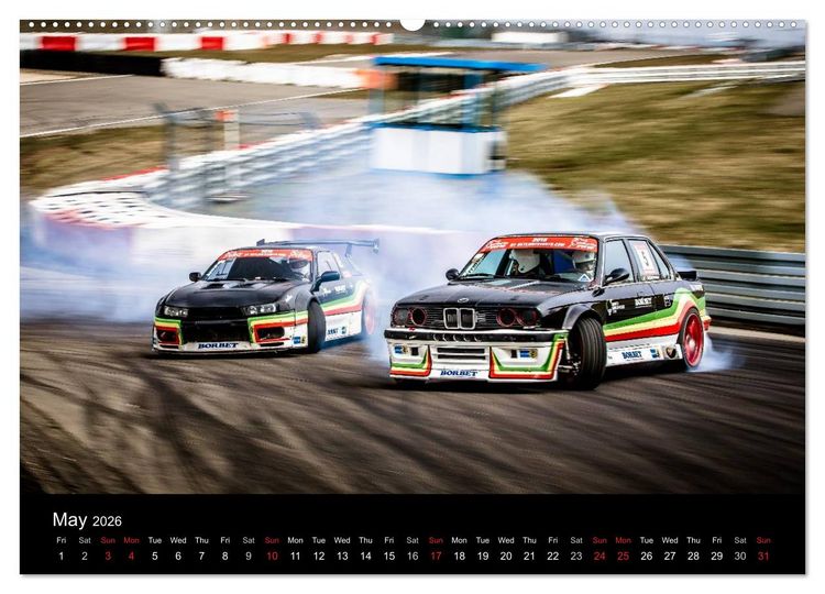 Produktbild: Drifting at the Nurburgring (High Quality Premium Wall Calendar 2026 DIN A2 landscape),CALVENDO 12 Month Wall Calendar
