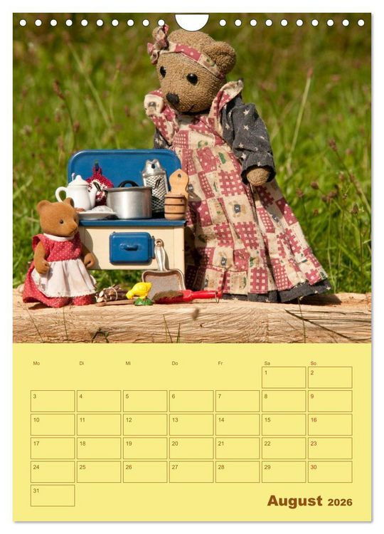 Produktbild: B&auml;renstarker Planer f&uuml;r das Jahr &ndash; Teddys (Wandkalender 2026 DIN A4 hoch), CALVENDO Monatskalender