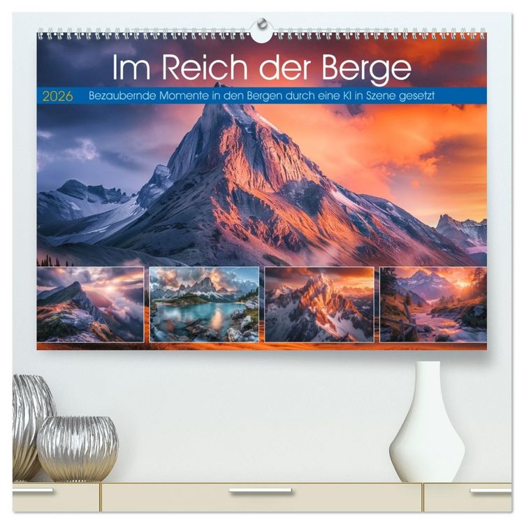 Produktbild: Im Reich der Berge (hochwertiger Premium Wandkalender 2026 DIN A2 quer), Kunstdruck in Hochglanz
