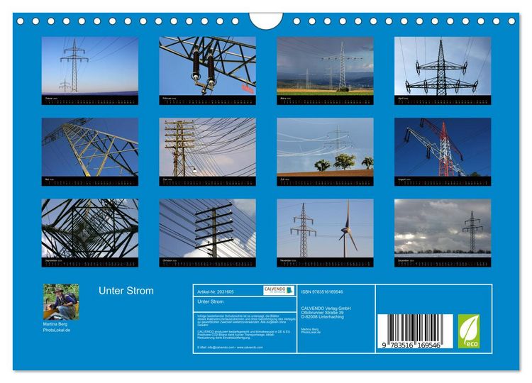 Produktbild: Unter Strom (Wandkalender 2026 DIN A4 quer), CALVENDO Monatskalender