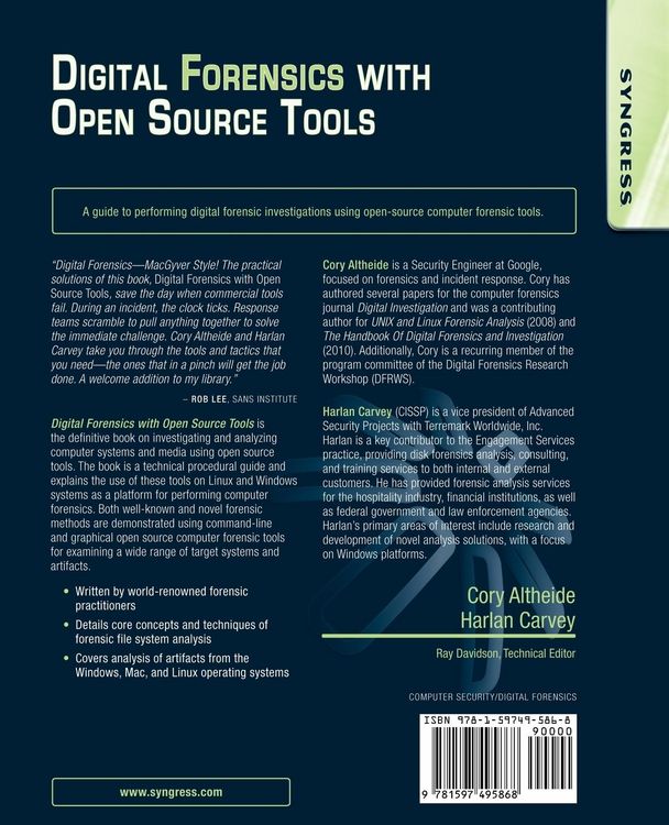 Produktbild: Digital Forensics with Open Source Tools