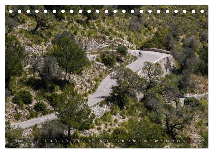 Produktbild: Mallorca: Die sch&ouml;nsten Landschaften f&uuml;r Rennradfahrer (Tischkalender 2026 DIN A5 quer), CALVENDO Monatskalender
