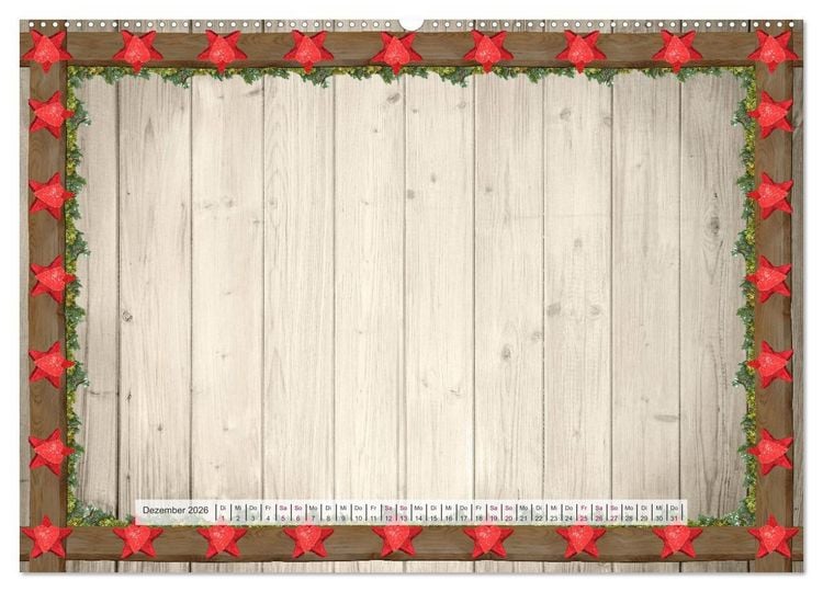 Produktbild: Bastelkalender Nostalgie-Rahmen 2026 (hochwertiger Premium Wandkalender 2026 DIN A2 quer), Kunstdruck in Hochglanz
