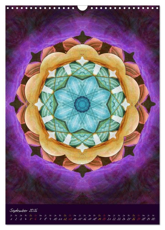 Produktbild: MANDALAS der Natur (Wandkalender 2026 DIN A3 hoch), CALVENDO Monatskalender