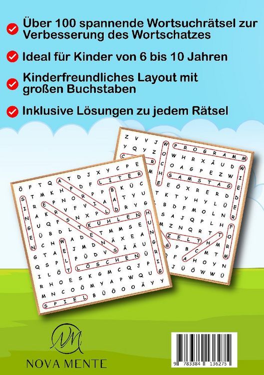 Produktbild: Wortsuchspiel R&auml;tselblock f&uuml;r Kinder von 6 bis 10 Jahren