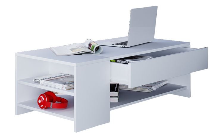 Produktbild: Holz Sofatisch Couchtisch Schublade Tindus