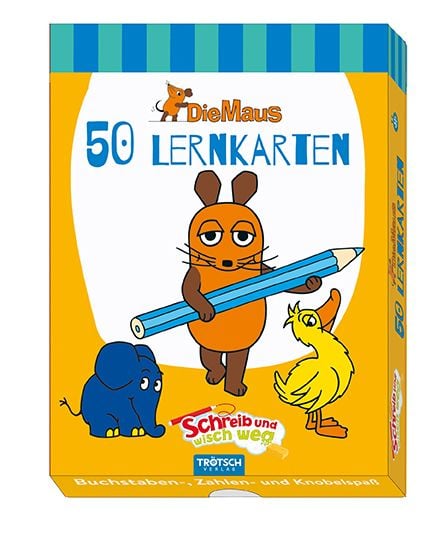 Produktbild: Tr&ouml;tsch Die Maus Lernkarten Schreib und wisch weg mit Stift