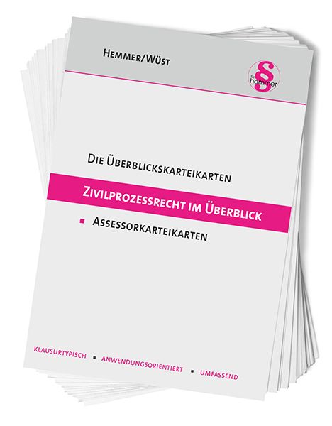Produktbild: Assessor Die &Uuml;berblickskarteikarten Zivilprozessrecht im &Uuml;berblick