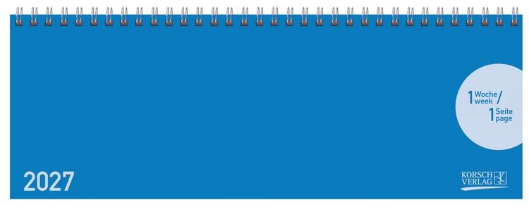 Produktbild: Tischquerkalender Classic Colourlux blau 2027