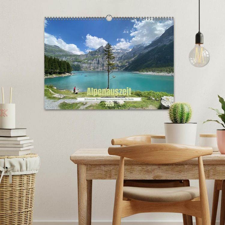 Produktbild: Alpenauszeit - Schweizer Bergsommermomente f&uuml;r die Seele (Wandkalender 2026 DIN A3 quer), CALVENDO Monatskalender