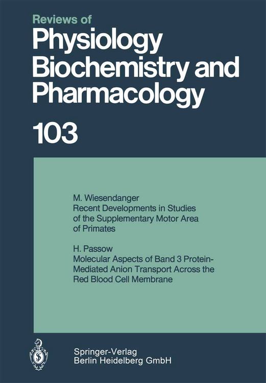 Produktbild: Reviews of Physiology, Biochemistry and Pharmacology 103