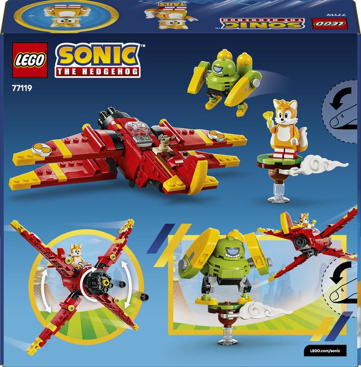 Produktbild: LEGO&reg; Sonic the Hedgehog&trade; Tails&lsquo; Tornado-1 (77119); baubarer Spielzeugflieger f&uuml;r Kinder ab 8 Jahren