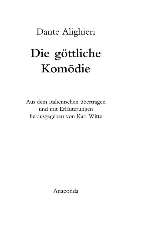 Produktbild: Die g&ouml;ttliche Kom&ouml;die