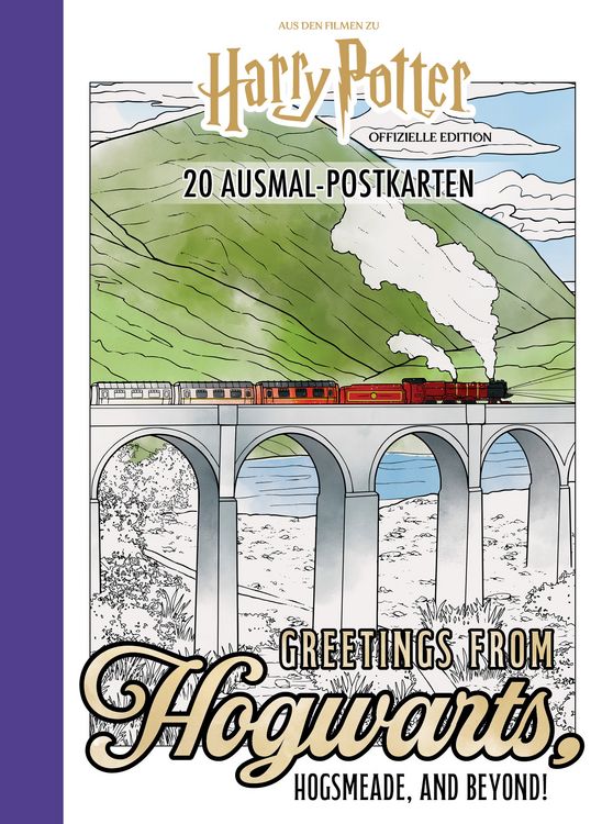 Produktbild: Harry Potter 20 Ausmal-Postkarten: Greetings from Hogwarts, Hogsmeade, and beyond!
