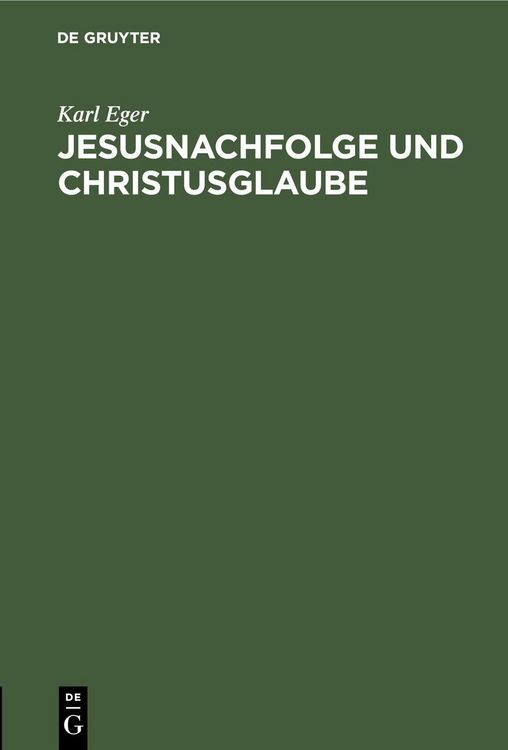 Produktbild: Jesusnachfolge und Christusglaube