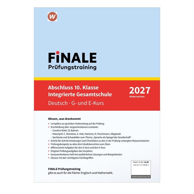 Produktbild: FiNALE Pr&uuml;fungstraining Abschluss Integrierte Gesamtschule Niedersachsen
