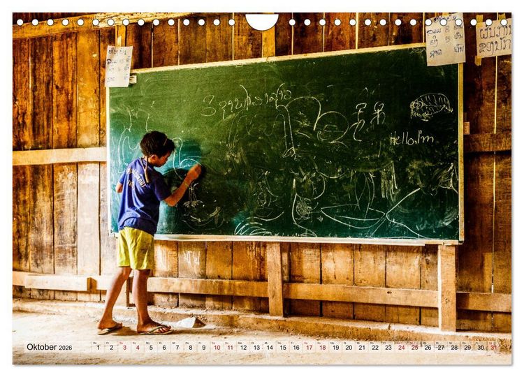 Produktbild: Laos - An den Ufern des Mekong (Wandkalender 2026 DIN A4 quer), CALVENDO Monatskalender