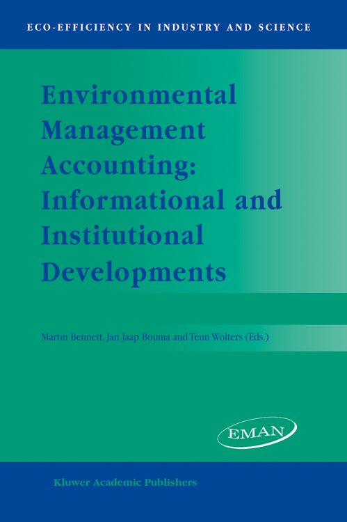 Produktbild: Environmental Management Accounting: Informational and Institutional Developments