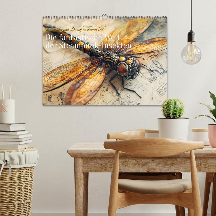 Produktbild: Die fantastische Welt der Steampunk-Insekten (Wandkalender 2026 DIN A3 quer), CALVENDO Monatskalender