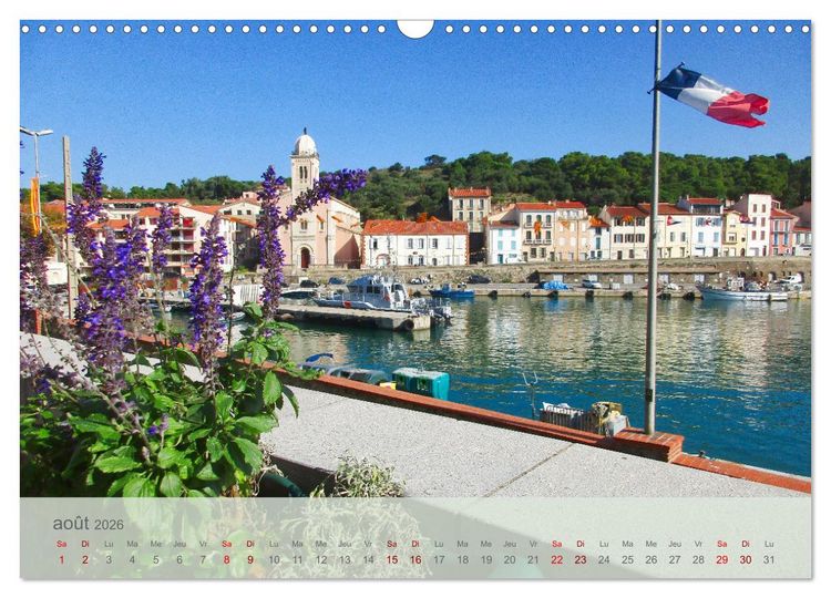 Produktbild: C&ocirc;te Vermeille entre mer et Pyr&eacute;n&eacute;es (Calendrier mural 2026 DIN A3 vertical), CALVENDO calendrier mensuel