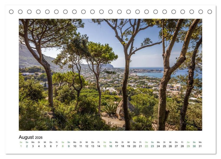 Produktbild: Sehnsuchtsinseln Capri und Ischia (Tischkalender 2026 DIN A5 quer), CALVENDO Monatskalender
