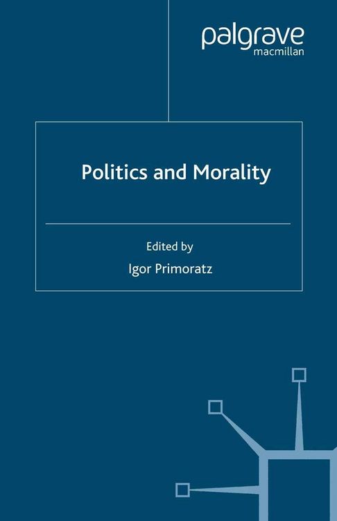Produktbild: Politics and Morality