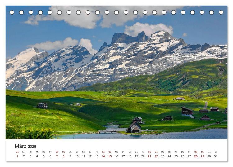 Produktbild: Alpen - Highlight eines beeindruckenden Gebirges (Tischkalender 2026 DIN A5 quer), CALVENDO Monatskalender