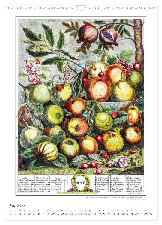 Produktbild: Henry Fletcher. Blumen und Fr&uuml;chte - Kunstkalender (Wandkalender 2027 DIN A3 hoch), CALVENDO Monatskalender