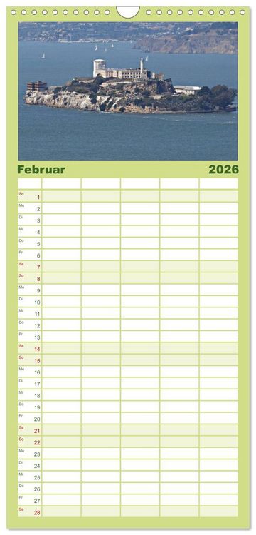 Produktbild: Familienplaner 2026 - San Francisco Westk&uuml;ste USA mit 5 Spalten (Wandkalender, 21 x 45 cm) CALVENDO